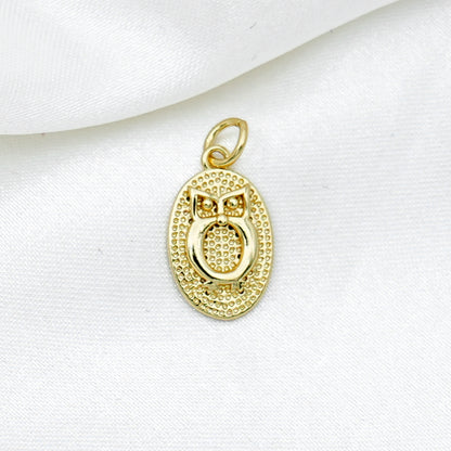 Gold Animal Oval Charm For Bracelet Necklace