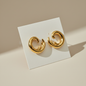Gold Swirl Stud Earrings