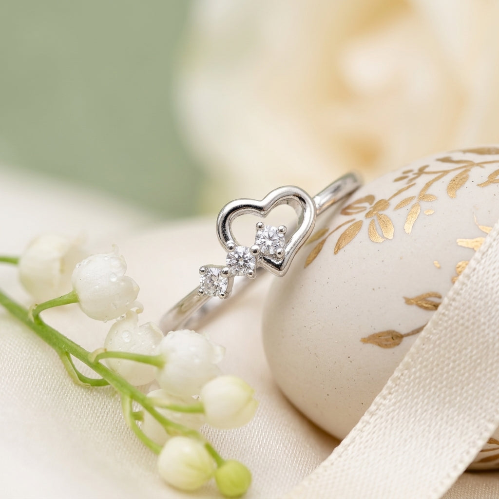 Minimalsit Heart Promise Ring