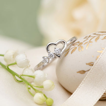 Minimalsit Heart Promise Ring