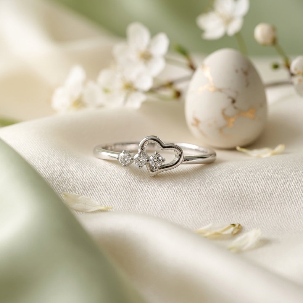 Minimalsit Heart Promise Ring