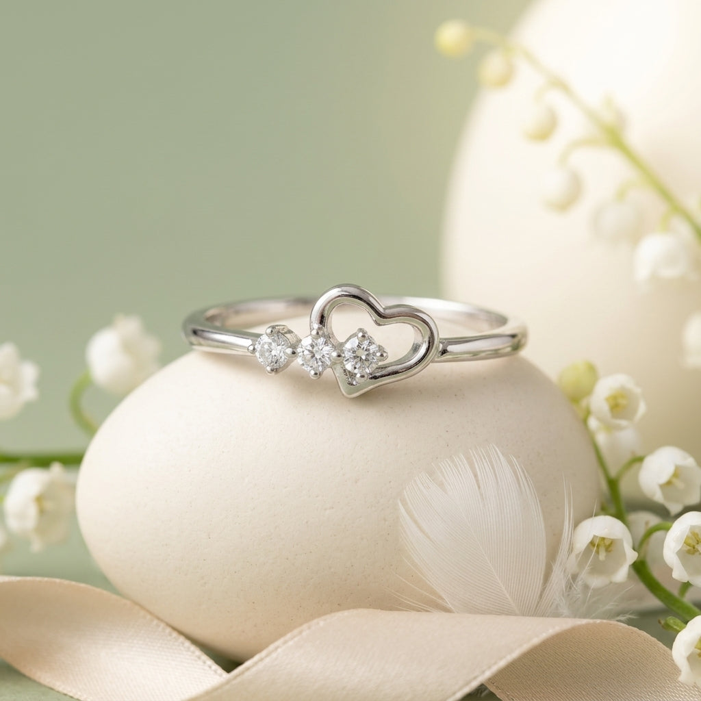 Minimalsit Heart Promise Ring