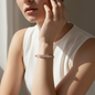 Moissanite Rose Gold Cuff Bangle
