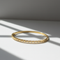 Bezel Diamond Dot Gold Bangle