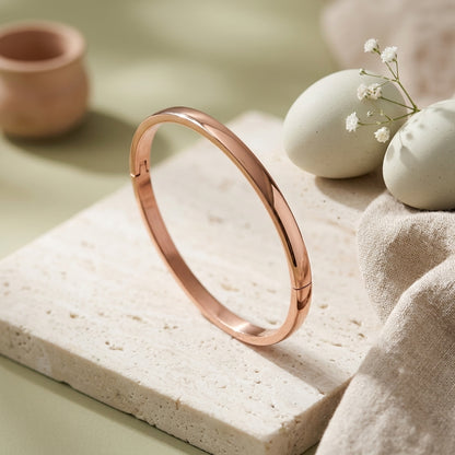 Rose Gold Minimalist Bangle Bracelet