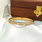 MOP with Moissanite Diamond Bangle