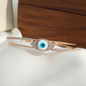 Rose Gold Evil Eye Cuff Bangle