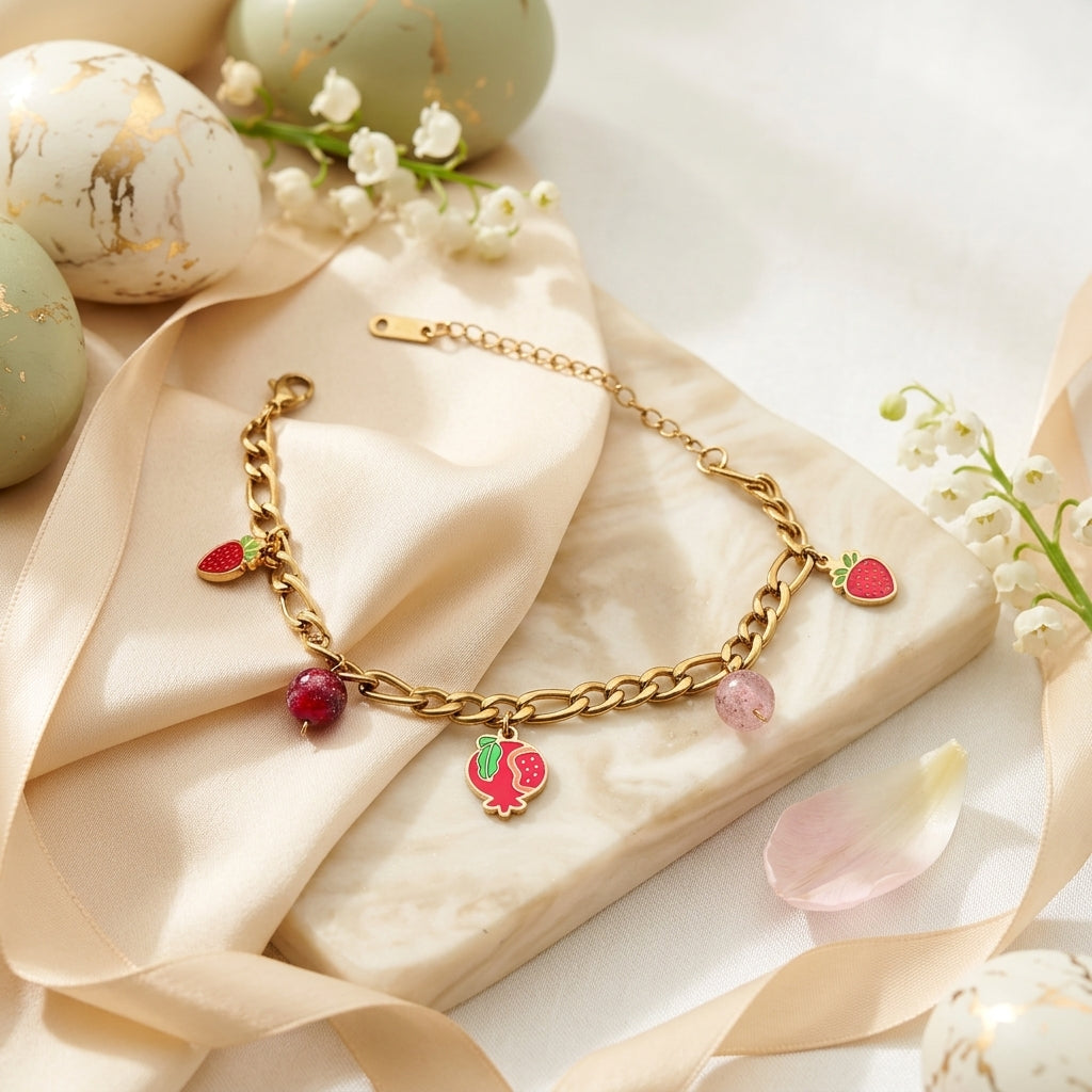 Berry Blossom Charm Bracelet