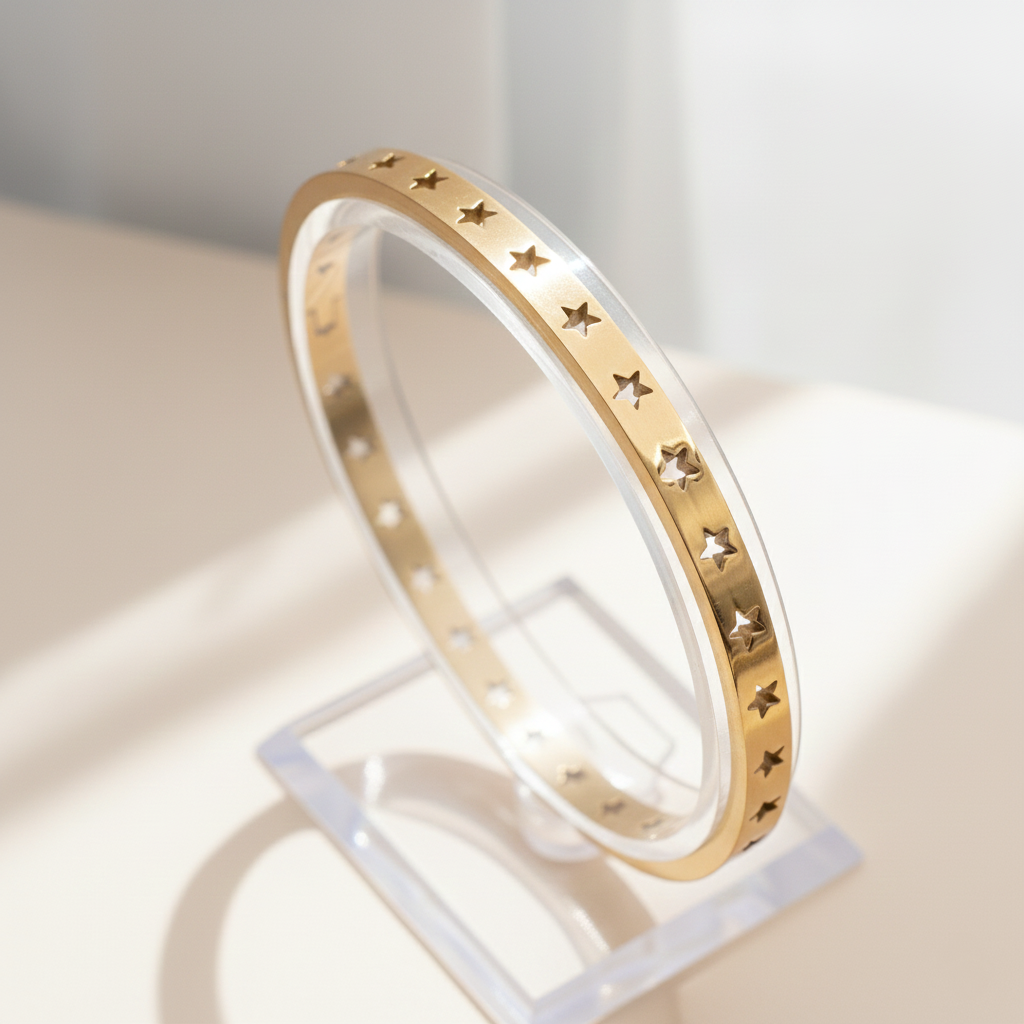 Celestial Star Cutout Bangle