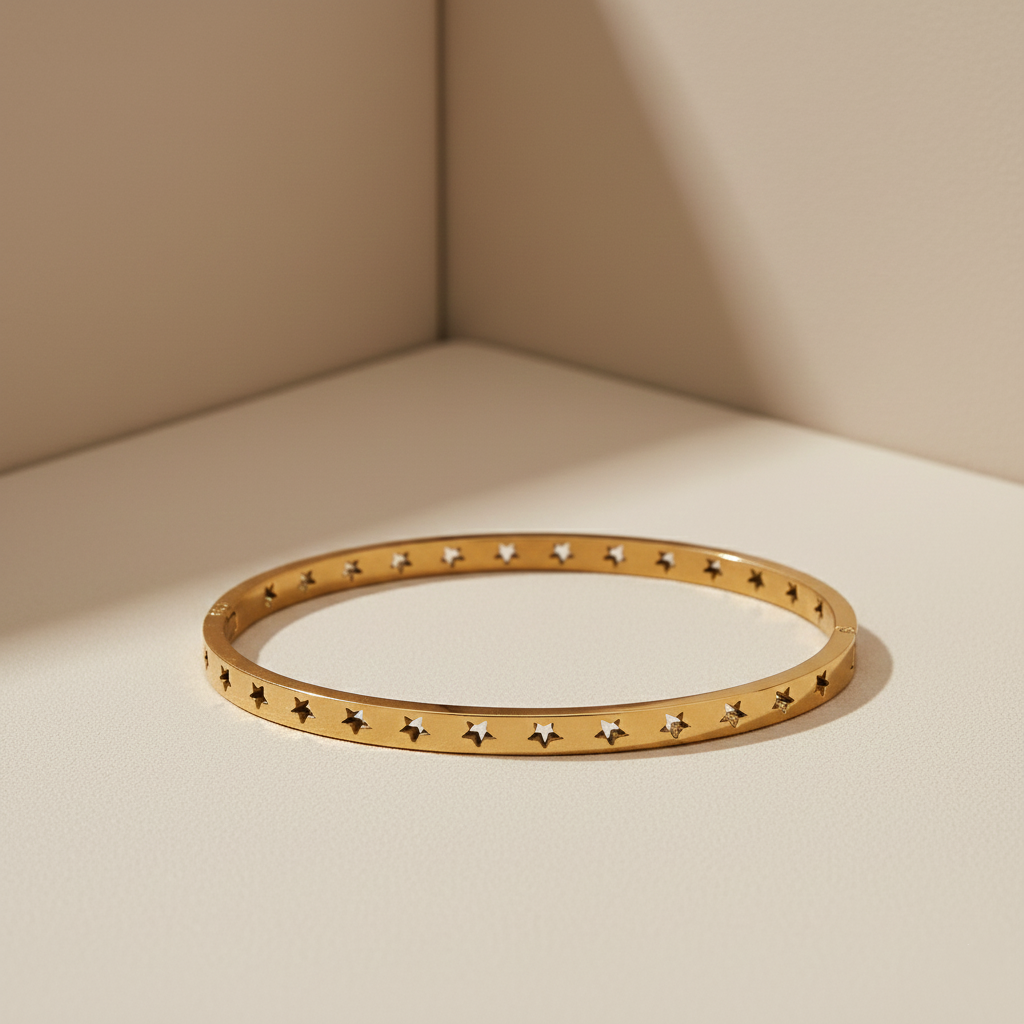 Celestial Star Cutout Bangle