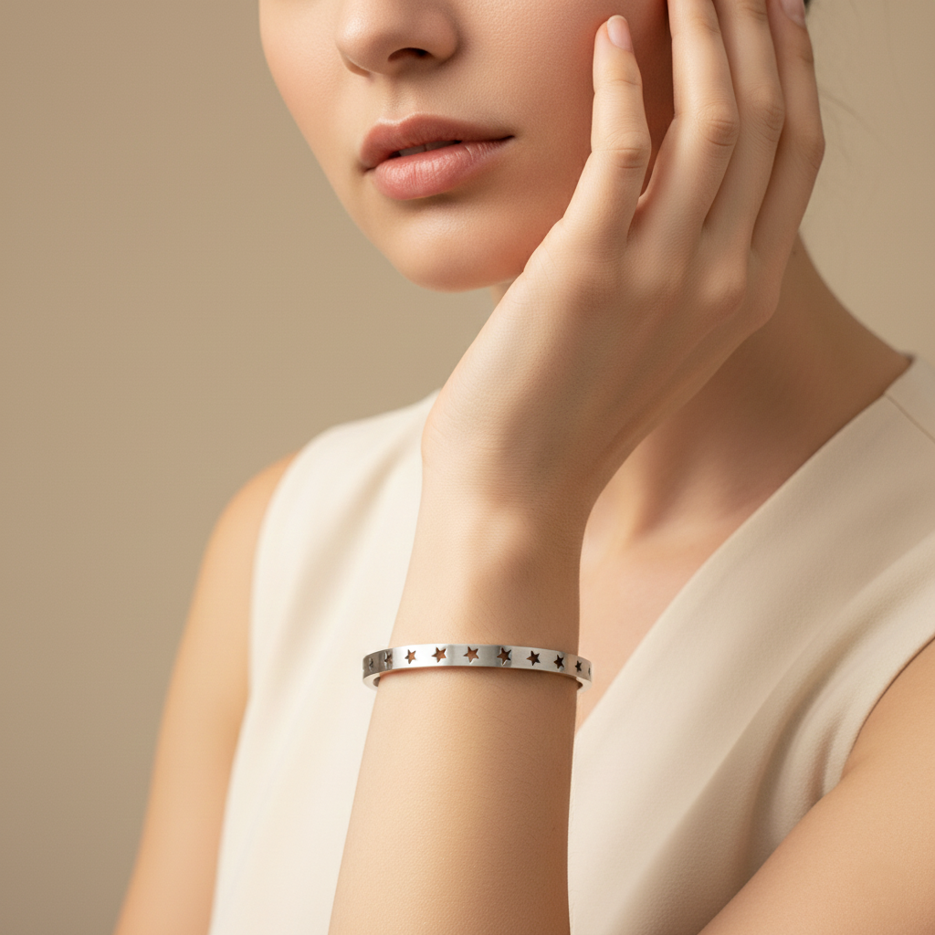Celestial Star Cutout Bangle