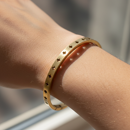 Celestial Star Cutout Bangle