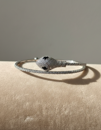 Serpent Diamond Cuff Bracelet