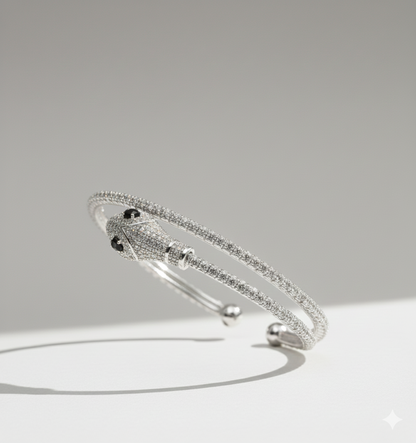 Serpent Diamond Cuff Bracelet