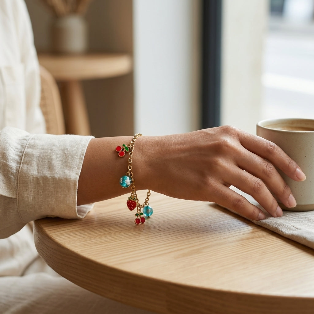 Berry Bliss Charm Bracelet