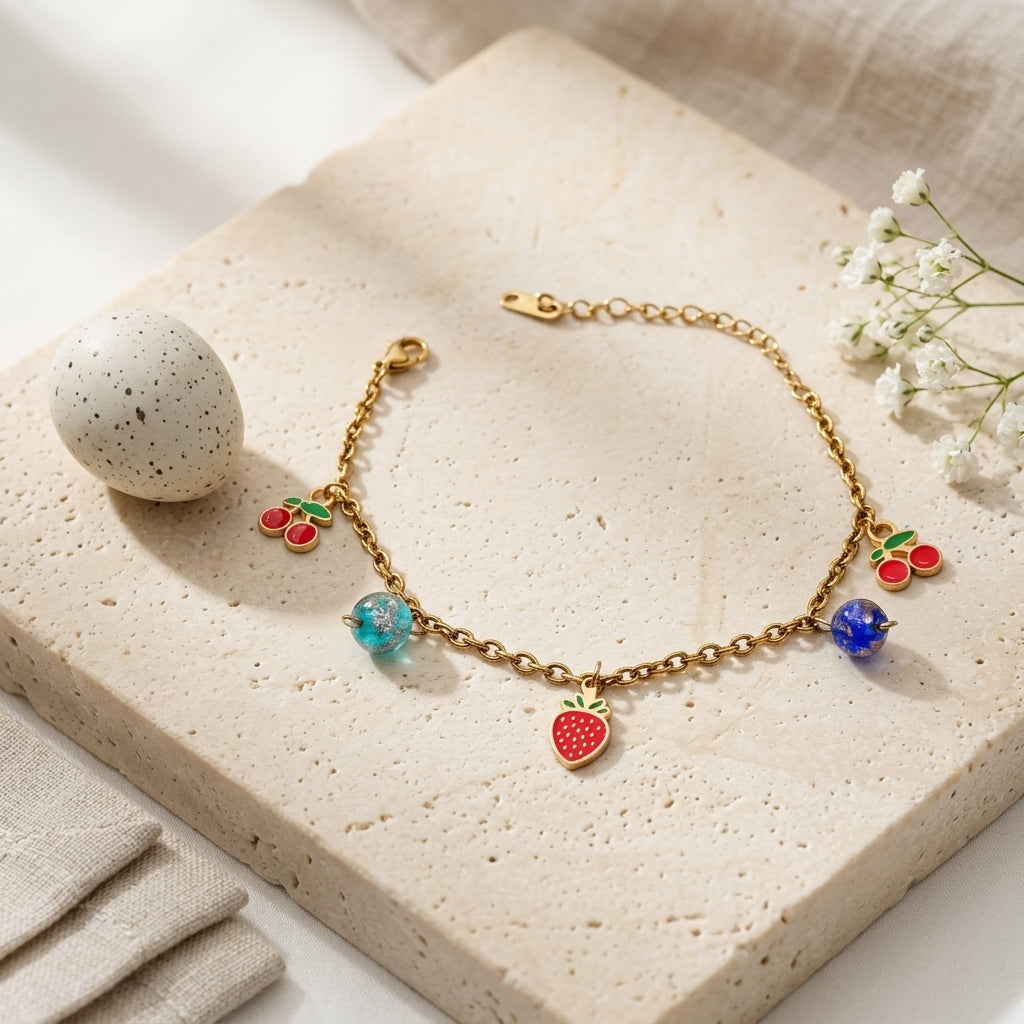 Berry Bliss Charm Bracelet