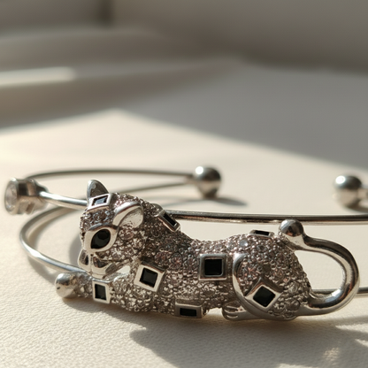 Panther Luxe Open Cuff Bangle