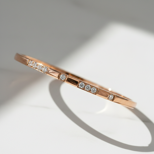 Sparkle Moissanite Diamond Bangle