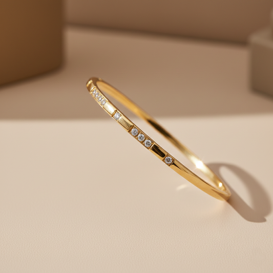 Sparkle Moissanite Diamond Bangle