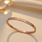 “I Love You” Moissanite Bangle – Engraved Bracelet