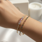 Bow Floral Rainbow Cuff Bangle