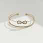 Moissanite Diamond Infinity Cuff Bangle