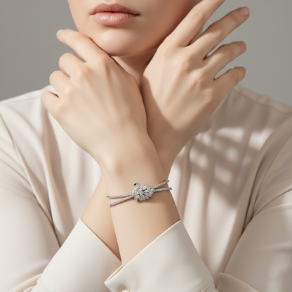 Moissanite Diamond Swan Cuff Bracelet