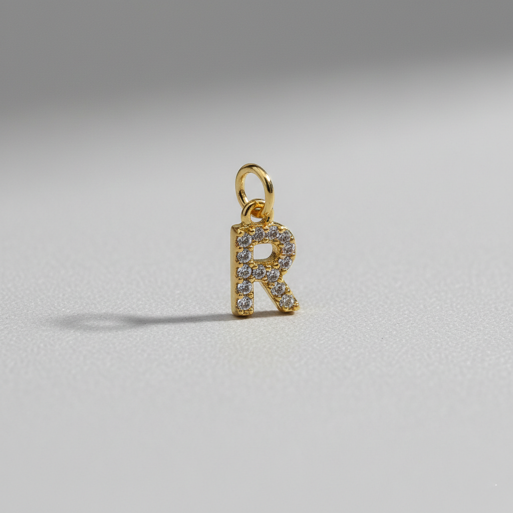 Diamond Initial Charms For Bracelet Necklace
