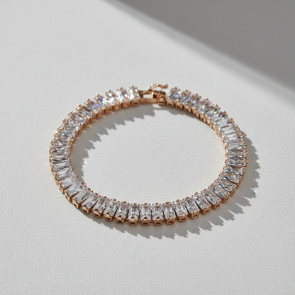 Baguette Cut Moissanite Tennis Bracelet