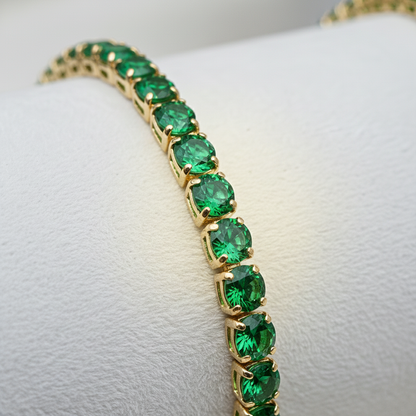 Emerald Stone Tennis Bracelet