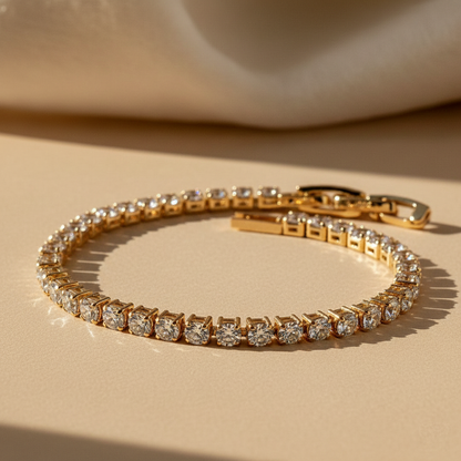 Round Moissanite Diamond Tennis Bracelet