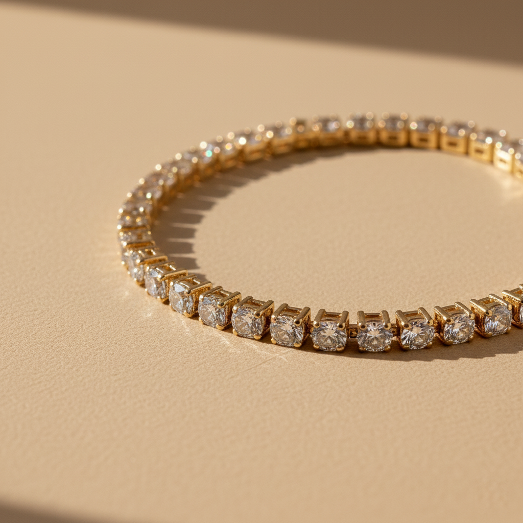 Round Moissanite Diamond Tennis Bracelet