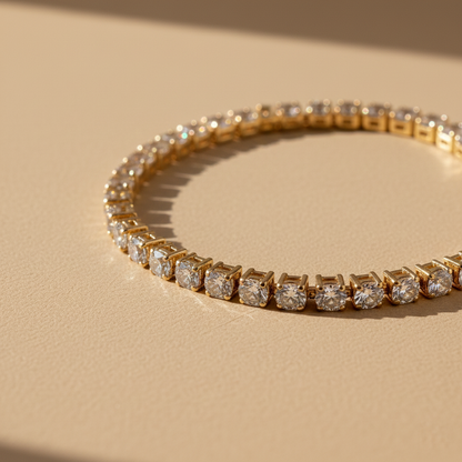 Round Moissanite Diamond Tennis Bracelet