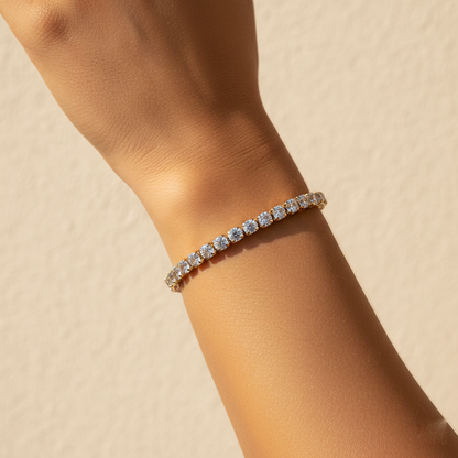 Round Moissanite Diamond Tennis Bracelet