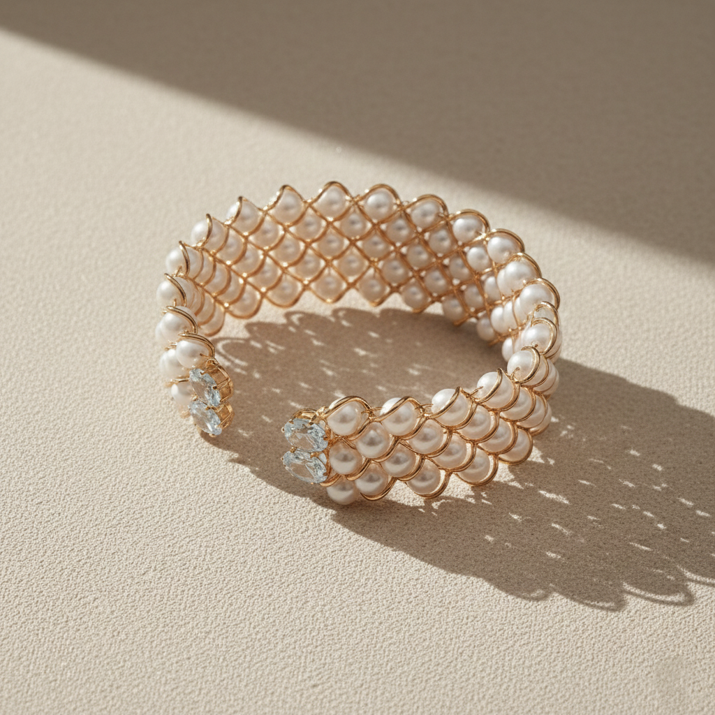 Elegant Pearl Cuff Bracelet