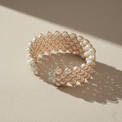 Elegant Pearl Cuff Bracelet