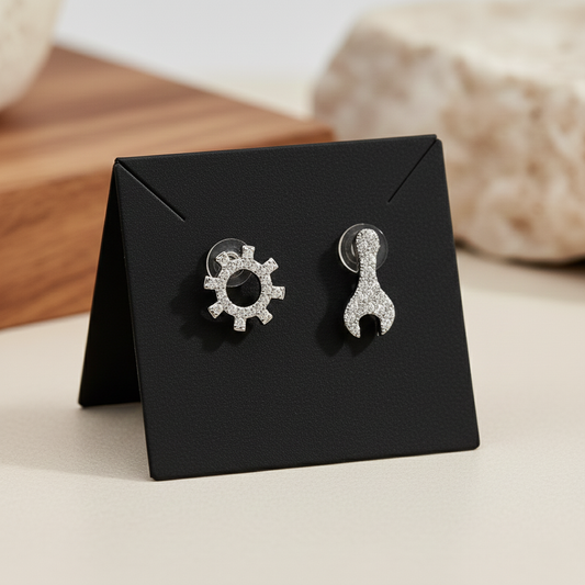 Gear & Wrench Stud Earrings