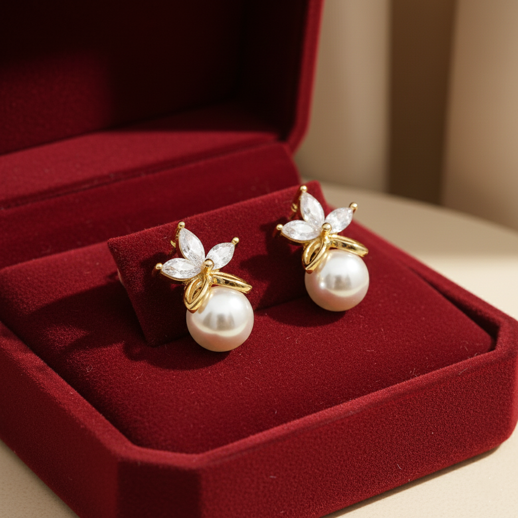Freshwater Pearl Stud Earrings