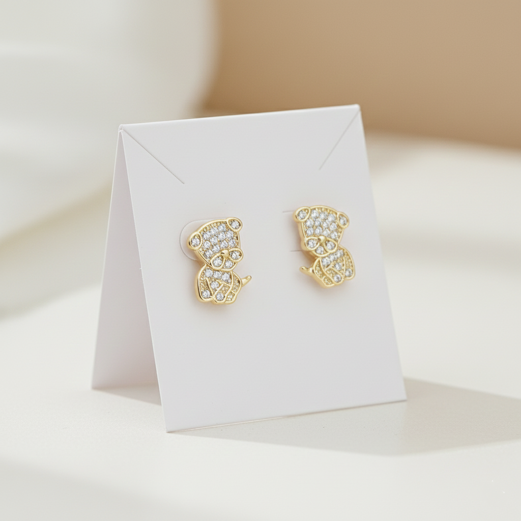 Teddy Bear Stud Earrings