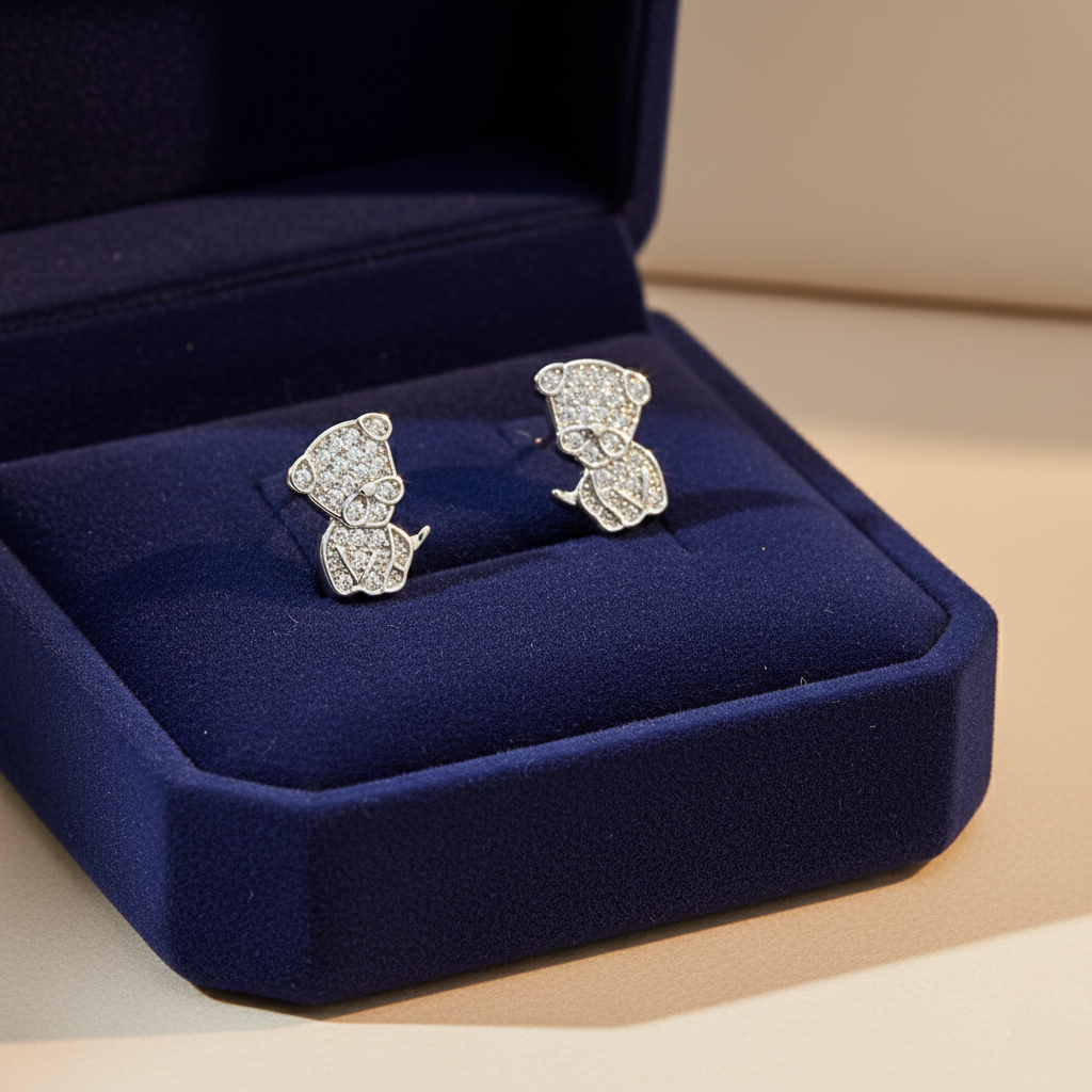 Teddy Bear Stud Earrings