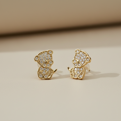 Teddy Bear Stud Earrings