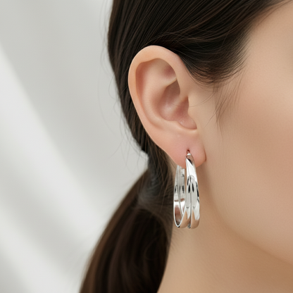 Double Layer Hoop Earrings