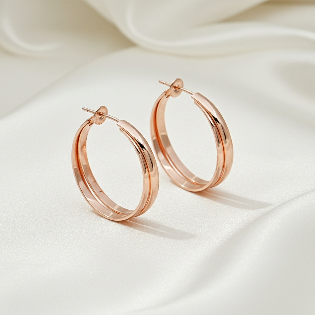 Double Layer Hoop Earrings