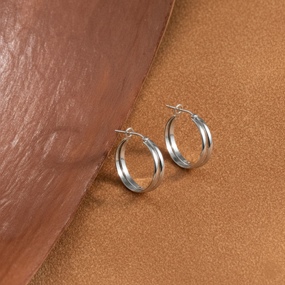 Double Layer Hoop Earrings