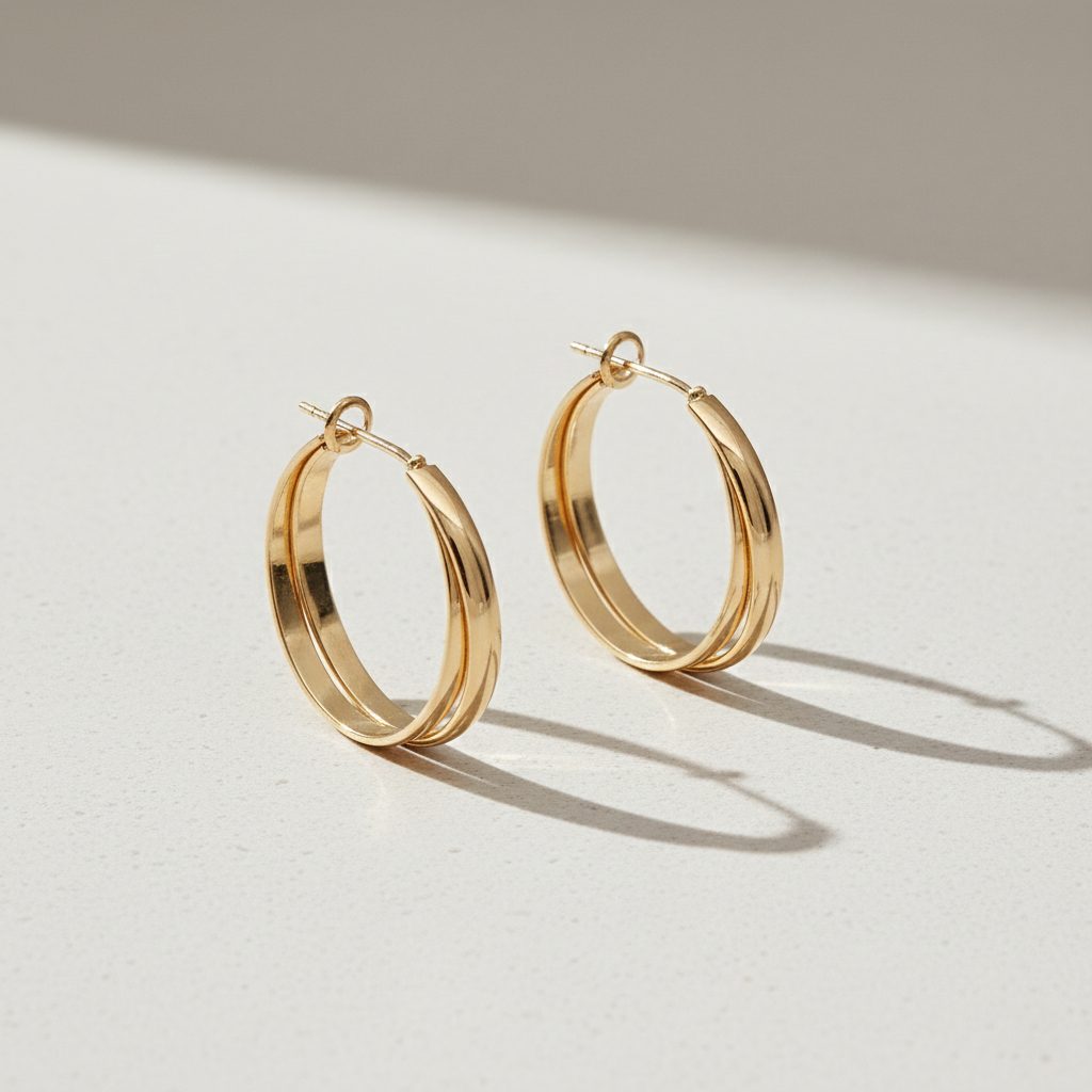 Double Layer Hoop Earrings