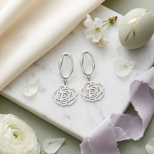 Bloom Rose Drop Earrings