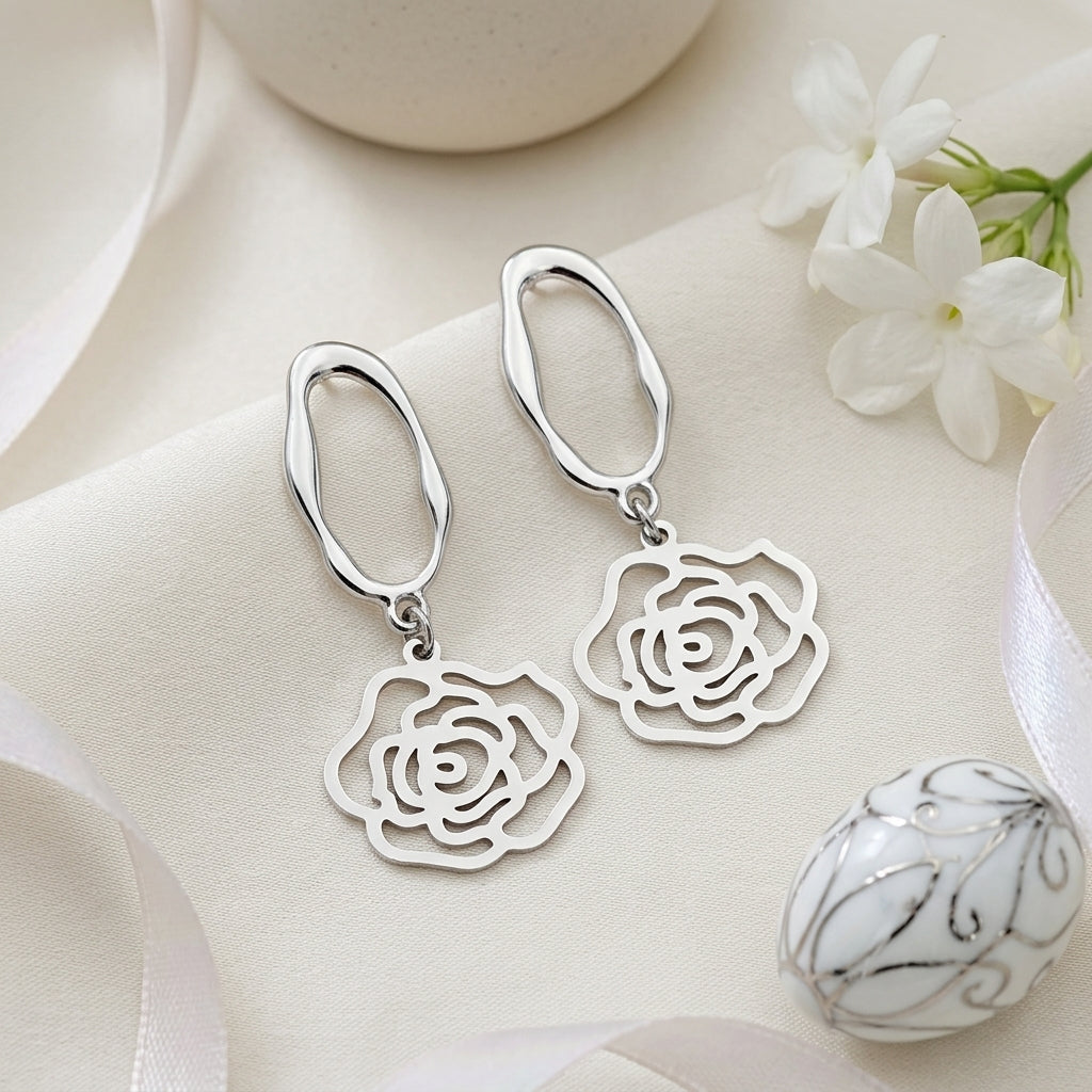 Bloom Rose Drop Earrings