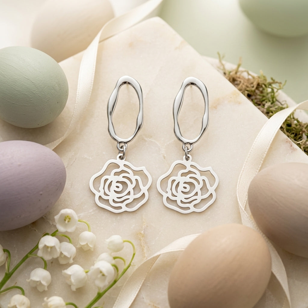 Bloom Rose Drop Earrings