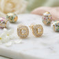 Luxury Princess-Cut Crystal Stud Earrings