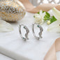 Serpent Crystal Hoop Earrings